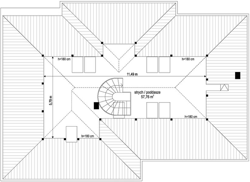 План 3 этажа дома FIC-6727-33 План 3 этажа дома FIC-6727-33