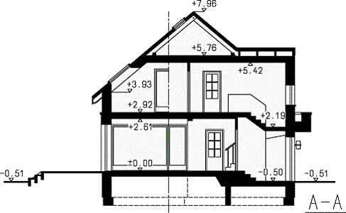 Фасад дома HBK-2312-44 Фасад дома HBK-2312-44