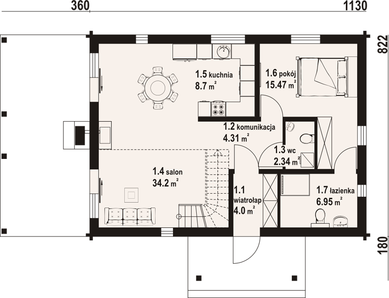План 1 этажа дома CCK-3142-24 План 1 этажа дома CCK-3142-24