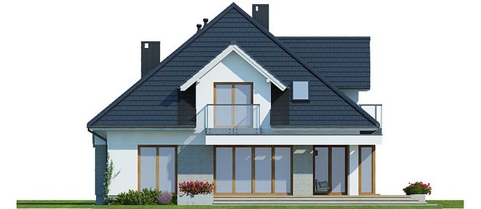 Фасад дома DEK-6123-76 Фасад дома DEK-6123-76