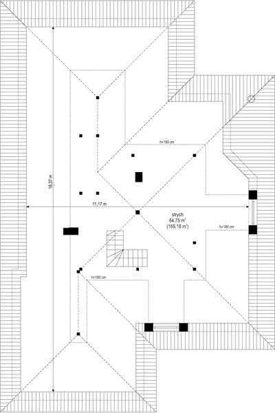 План 2 этажа дома DKB-2127-16 План 2 этажа дома DKB-2127-16