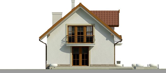 Фасад дома HDF-4846-54 Фасад дома HDF-4846-54