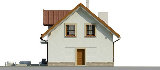 Фасад дома HDF-4846-54 Фасад дома HDF-4846-54
