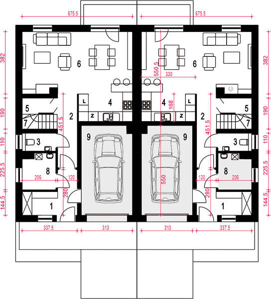 План 1 этажа дома HKG-4648-95 План 1 этажа дома HKG-4648-95