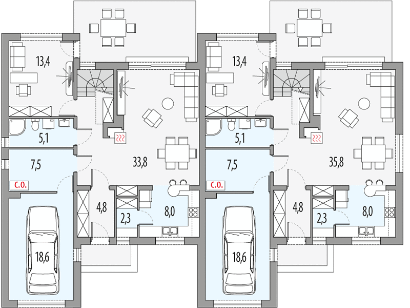 План 1 этажа дома CID-5973-61 План 1 этажа дома CID-5973-61
