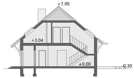 Фасад дома HBH-6123-82 Фасад дома HBH-6123-82