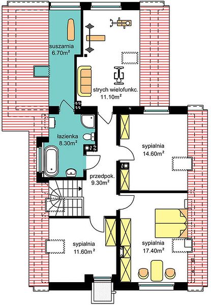 План 2 этажа дома EKK-8923-89 План 2 этажа дома EKK-8923-89