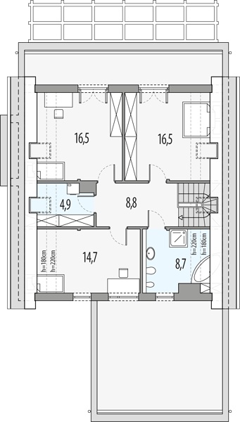 План 2 этажа дома GCG-5531-43 План 2 этажа дома GCG-5531-43