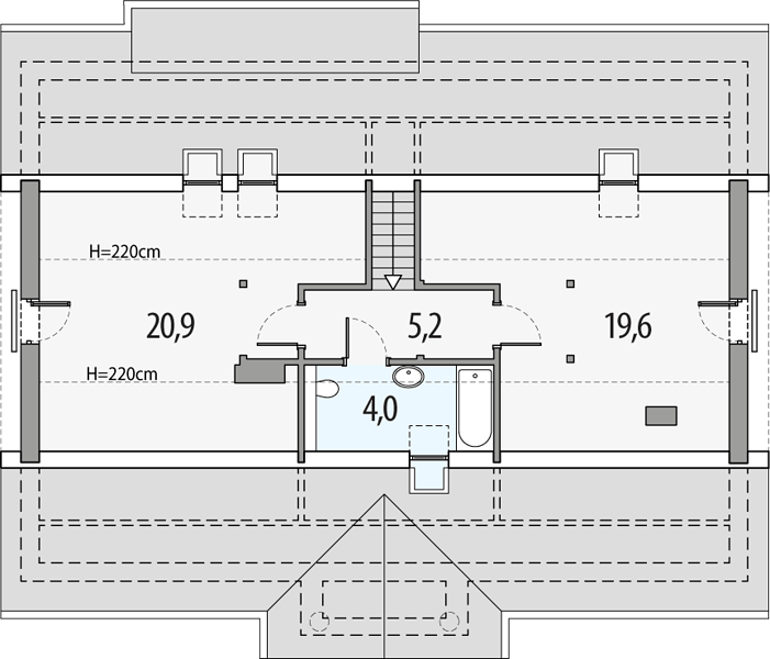 План 2 этажа дома BKF-7941-14 План 2 этажа дома BKF-7941-14