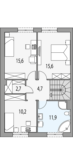 План 2 этажа дома EGE-8655-74 План 2 этажа дома EGE-8655-74