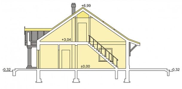 Фасад дома IBH-7527-57 Фасад дома IBH-7527-57