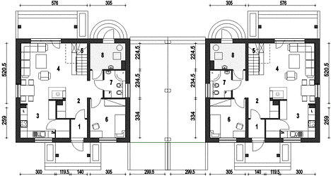 План 1 этажа дома IBC-9233-43 План 1 этажа дома IBC-9233-43