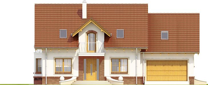 Фасад дома CDH-7214-51 Фасад дома CDH-7214-51