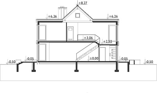 Фасад дома HDE-3598-44 Фасад дома HDE-3598-44