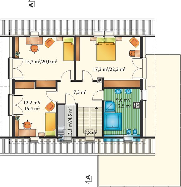 План 2 этажа дома EED-7952-48 План 2 этажа дома EED-7952-48