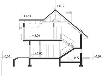 Фасад дома GDE-2338-99 Фасад дома GDE-2338-99