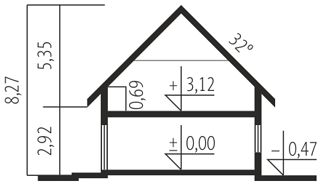 Фасад дома BHD-1446-47 Фасад дома BHD-1446-47
