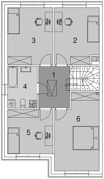План 2 этажа дома FGF-6578-36 План 2 этажа дома FGF-6578-36